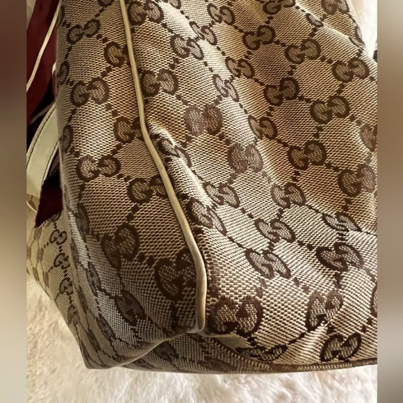 Authentic Gucci Positano Large canvas scarf tote bag - Picture 3 of 16